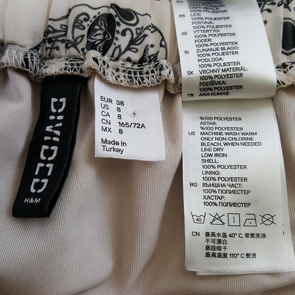 H&M Divided Skull Print High Low Skirt - Picture 8 of 8